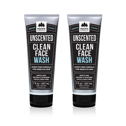 Clean (Unscented) Face Wash (7oz)-Pacific Shaving Company
