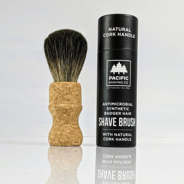 Limited Edition | Cork Handle Synthetic Badger Hair Shaving Brush-Pacific Shaving Company