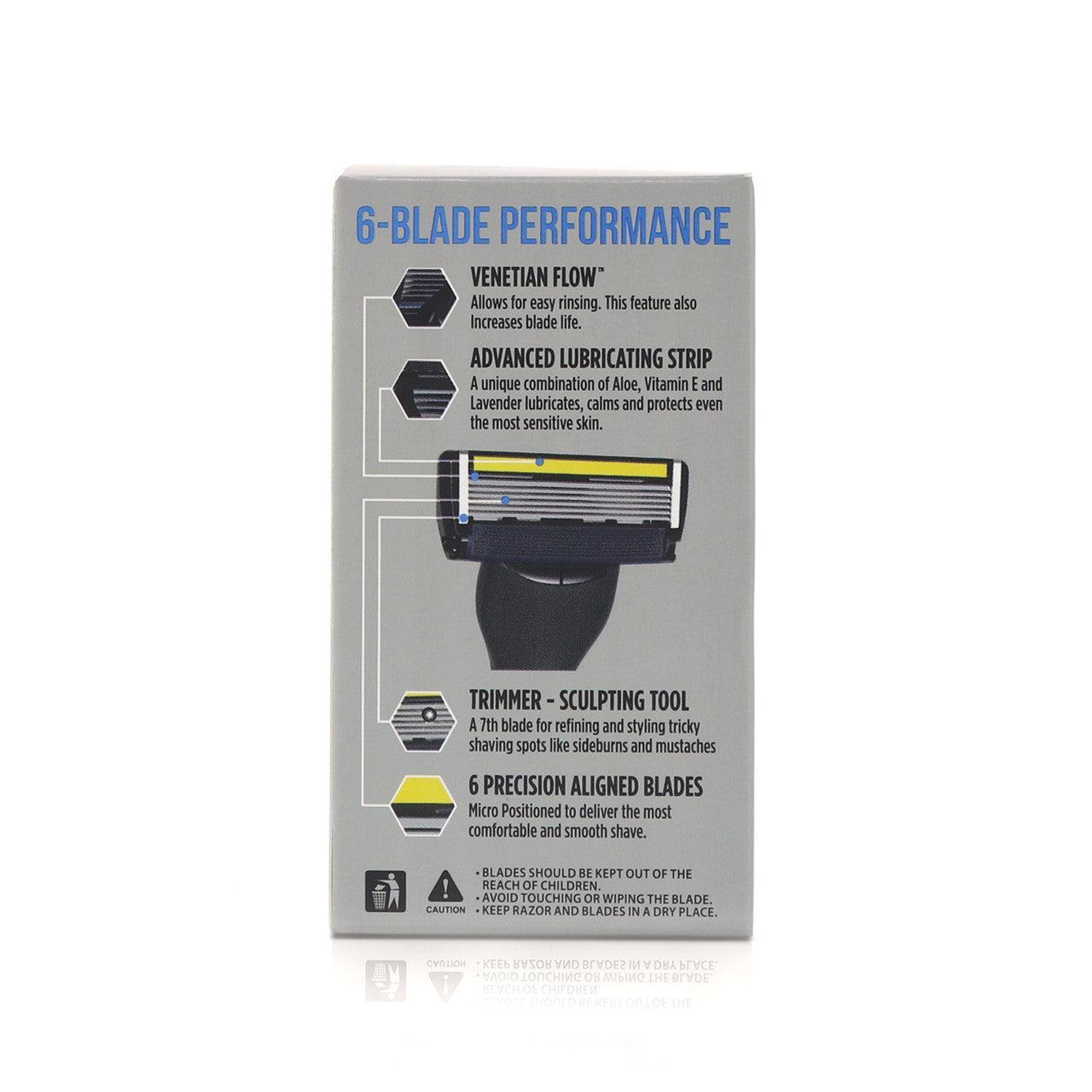 Premium 6-Blade Razor Refills (12 Cartridges; No Handle)