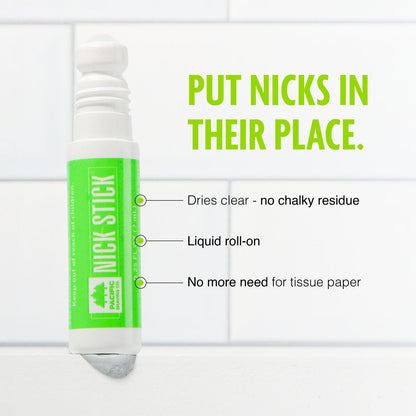 Nick Stick by Pacific Shaving Company. Let's face it - nicks are an inevitable consequence of shaving. Now you can put them in their place with this small but mighty Nick Stick®. And with vitamin E and Aloe, it will help soothe your skin, too.