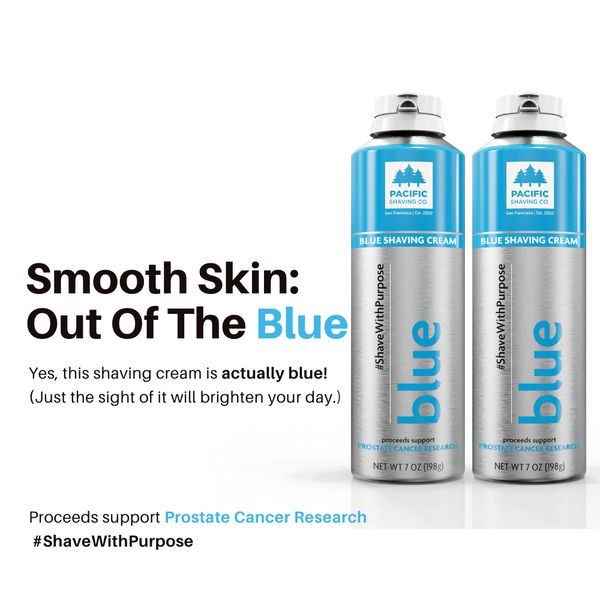 (2-PK) BLUE SHAVING CREAM | PROSTATE CANCER RESEARCH-Pacific Shaving Company