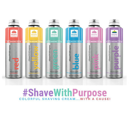 Colorful Shaving Cream...With a Cause.
#ShaveWithPurpose