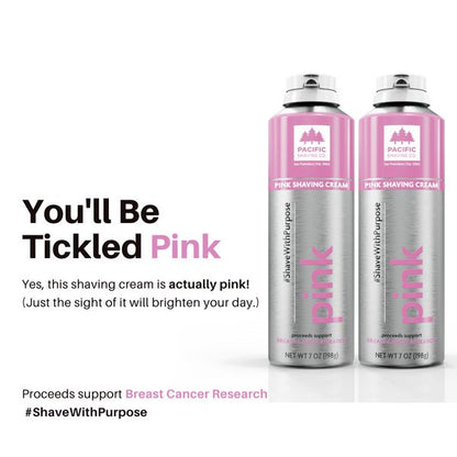 (2-PK) PINK SHAVING CREAM | BREAST CANCER RESEARCH-Pacific Shaving Company