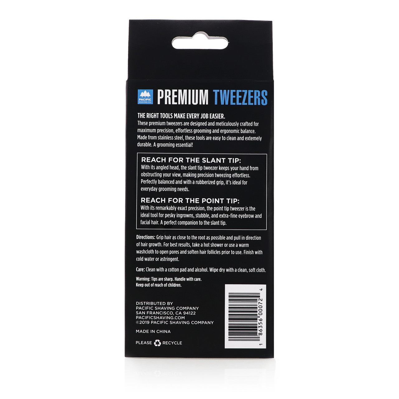 2-pc Premium Tweezer Set by Pacific Shaving Company