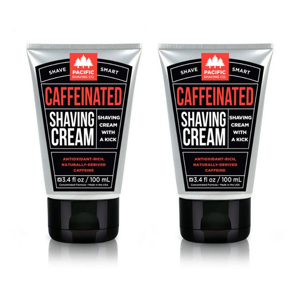 Caffeinated Shaving Cream (3.4oz)-Pacific Shaving Company-2-Pack | Best Deal!-Pacific Shaving Company