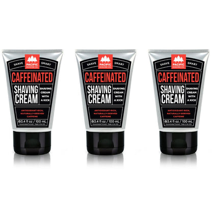Caffeinated Shaving Cream (3.4oz)-Pacific Shaving Company-3-Pack-Pacific Shaving Company