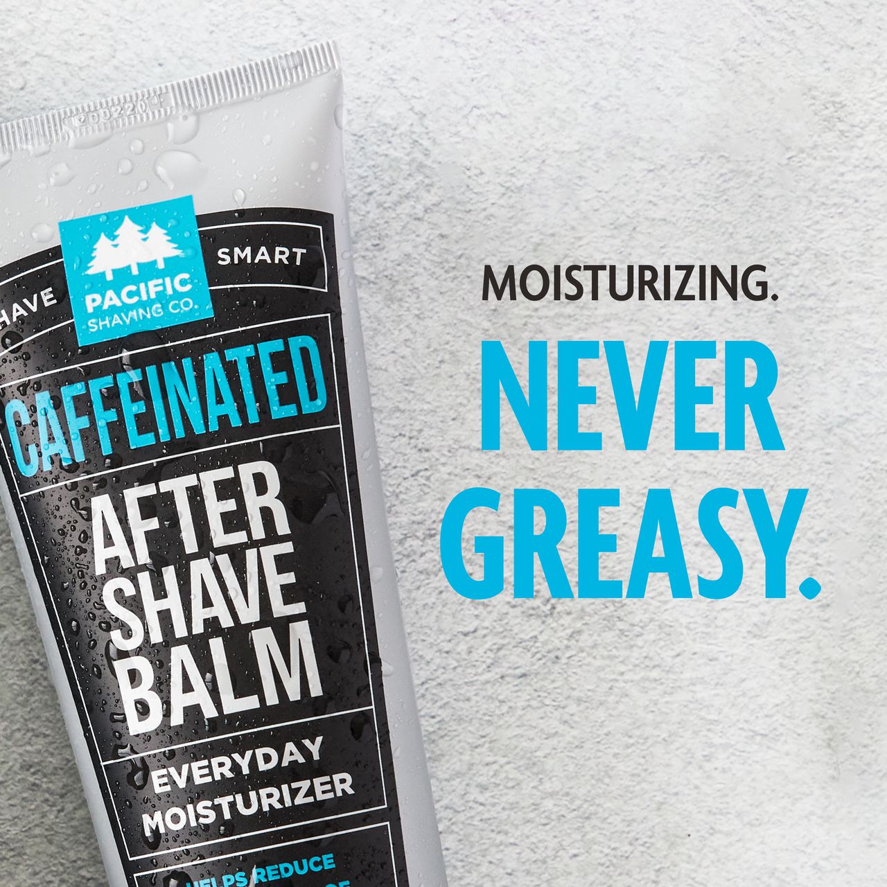 Caffeinated Aftershave by Pacific Shaving Company. This outstanding aftershave moisturizer utilizes the many benefits of naturally-derived caffeine to help liven up your morning shave routine. It will give you an exceptional shave, help reduce the appearance of redness, and keep your skin looking and feeling healthy all day. It may not replace your morning coffee, but it will give a little extra kick to your morning routine. A little goes a long way.