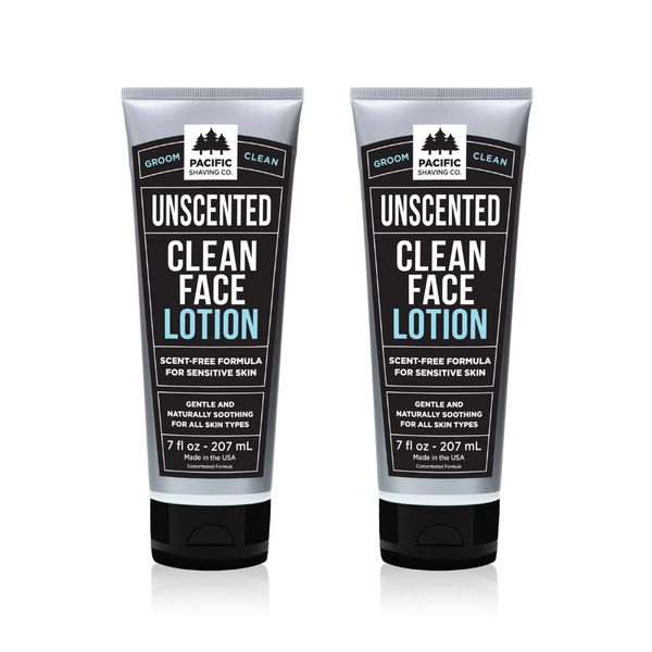 Clean (Unscented) Face Lotion (7oz)-Pacific Shaving Company