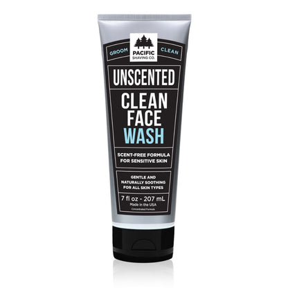 Clean (Unscented) Face Wash (7oz)-Pacific Shaving Company