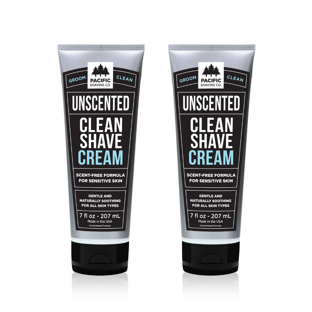 Unscented Shaving Cream 7oz - Clean & Gentle Formula for Sensitive Skin | Pacific Shaving Co. Unscented Shaving Cream 7oz - Clean & Gentle Formula for Sensitive Skin | Pacific Shaving Co.