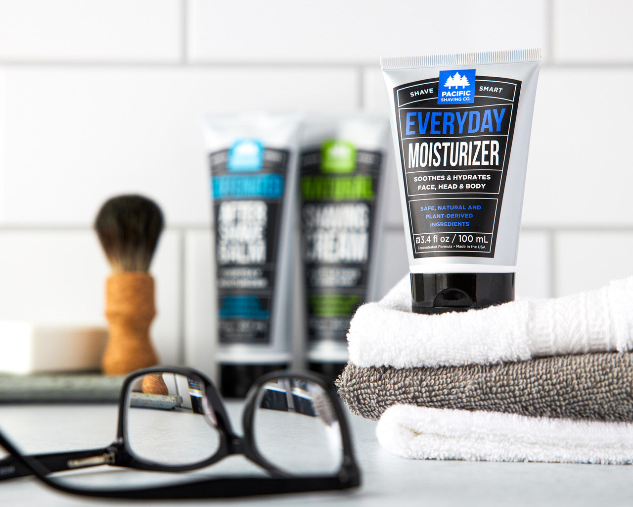 Everyday Moisturizer by Pacific Shaving Company. Treat yourself to our lightweight, post-shave miracle. Its unique blend of natural and potent moisturizers and antioxidants lets you skip the stinky stuff, and keeps your skin hydrated and healthy all day.