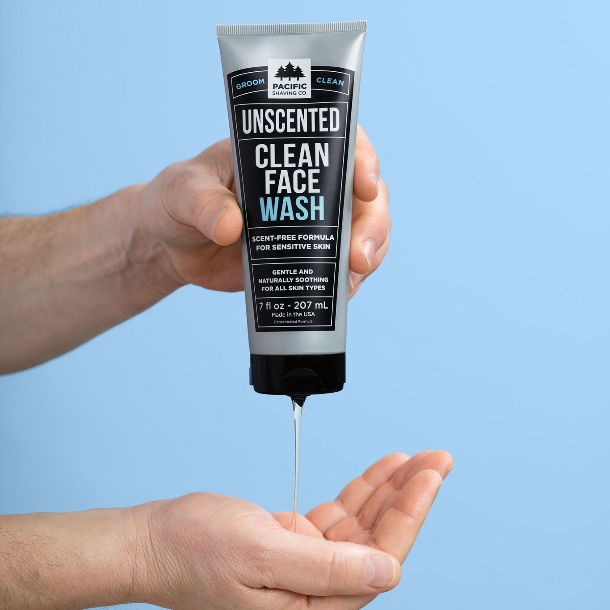 Clean (Unscented) Face Wash (7oz) - The Best in Shave Care