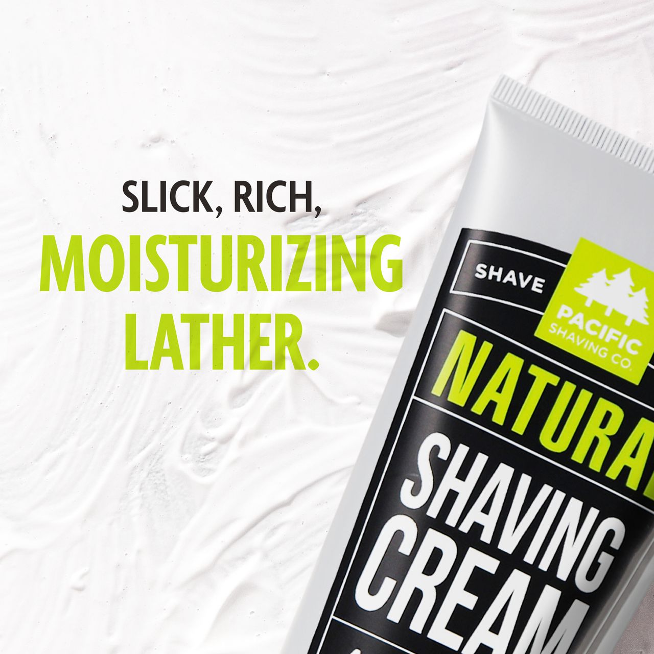 Natural Shaving Cream by Pacific Shaving Company. With natural and certified organic ingredients, our unique, low-lather formula is about to become your skin's best friend.