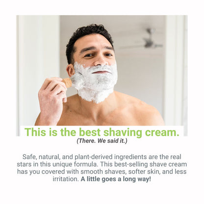 Natural Shaving Cream by Pacific Shaving Company. With natural and certified organic ingredients, our unique, low-lather formula is about to become your skin's best friend.