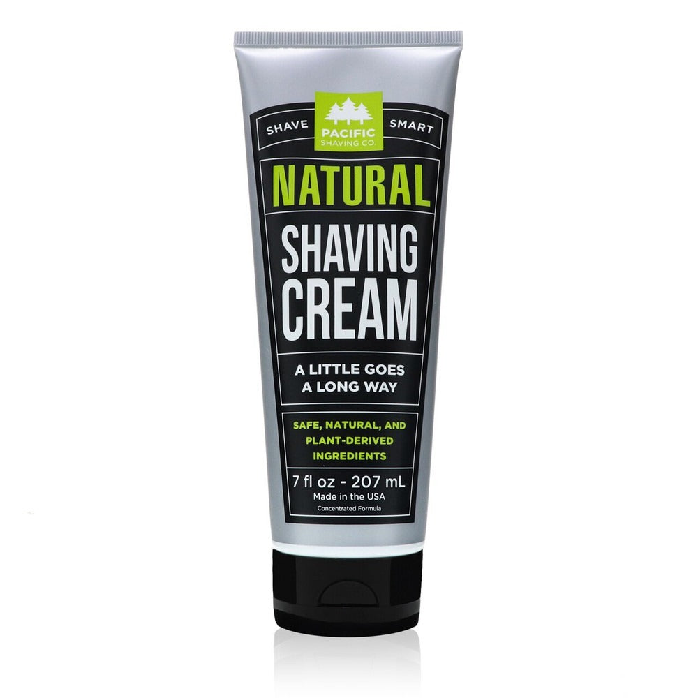 Natural Shaving Cream by Pacific Shaving Company. With natural and certified organic ingredients, our unique, low-lather formula is about to become your skin's best friend.