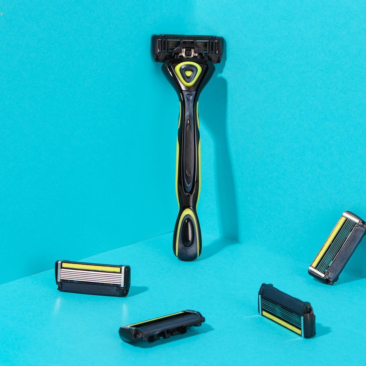 Premium 6-Blade Razor System (1 Handle; 5 Cartridges) - The Best in ...
