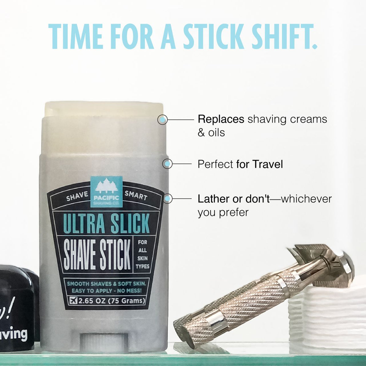 Shaving Stick Razor Ultra Slick Shave Stick - The Best in Shave Care. Natural & Safe ...