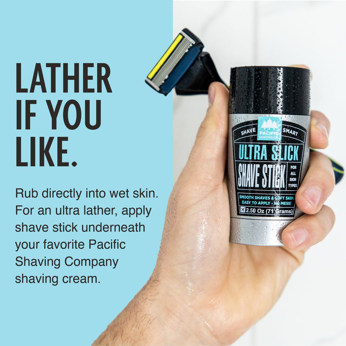 Shaving Stick Razor Ultra Slick Shave Stick - The Best in Shave Care. Natural & Safe ...